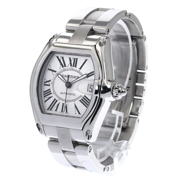 CARTIER Roadster LM W62025V3 Date Silver Dial Automatic Men's Watch_894855 - Picture 1 of 6